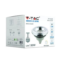 LED Крушка GU10 12W 2700K AR111 Димируема SKU 217234 V-TAC
