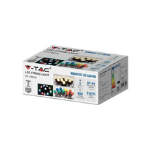 0.5W LED String Light 5M With 10 Bulbs EU 3000K SKU 217436 V-TAC