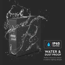 Аплик за стена 4W 3000K IP65 Черно Тяло Квадрат SKU 218211 V-TAC