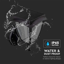 2W LED Соларна Наземна Лампа Черен Мат 3000К+6000К SKU 2892 V-TAC