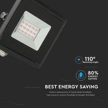 LED Прожектор 10W Червена светлина IP65 E-Series Черно Тяло SKU 5989 V-TAC