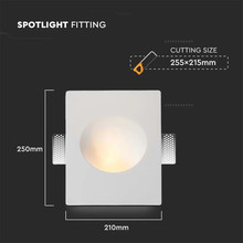 GU10 Корпус Гипсов Отливка Кръг SKU 6771 V-TAC