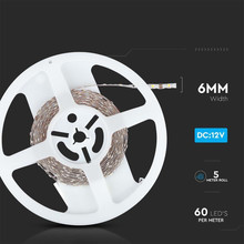 LED Лента 12V IP20 3000K 4 вата 60 диода на метър SMD 2835 S Образна SKU 212560 V-TAC