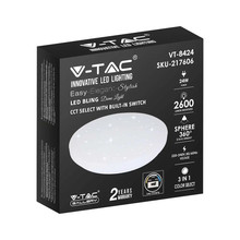 Плафон за таван 24W 3 в 1 сменяем спектър Звезди SKU 217606 V-TAC