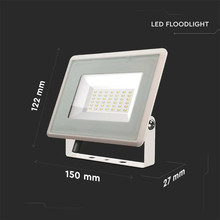 LED Прожектор 30W 4000K Бяло Тяло SKU 6747 V-TAC