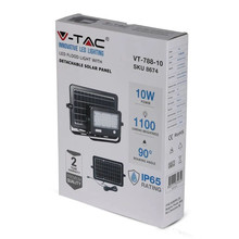 LED прожектор 10W 4000K със соларен панел SKU 8674 V-TAC