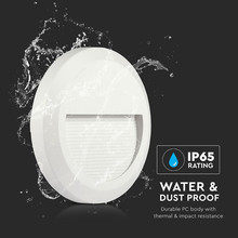 LED Осветление За Стъпала 2W 4000K Кръг Бяло Тяло SKU 211314 V-TAC