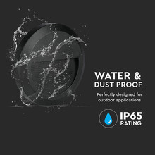 2W LED Step Light Black Body Round 3000K