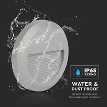 LED Осветление За Стъпала 2W 3000K Кръг Сиво Тяло SKU 211319 V-TAC