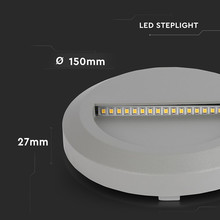 LED Осветление За Стъпала 2W 3000K Кръг Сиво Тяло SKU 211319 V-TAC
