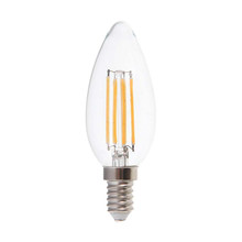 LED Bulb - 4W Filament E14 Clear Cover Candle 4000K