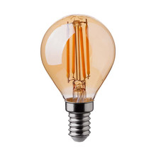LED Bulb - 4W Filament  E14 P45 Amber Cover 2200K