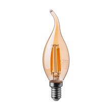 LED Bulb - 4W Filament E14 Amber Cover Candle 2200K