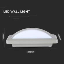 LED Фасаден Аплик 12W 3000K Сив IP65 SKU 218245 V-TAC