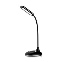 4W LED Table Lamp 3in1 Wireless Charger Round Black Body