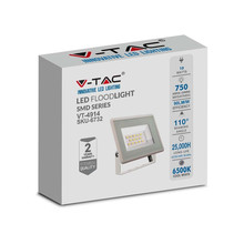 LED Прожектор 10W 6400K Бяло Тяло SKU 6732 V-TAC