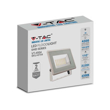 LED Прожектор 50W 6400K Бяло Тяло SKU 6754 V-TAC