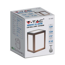 Аплик за стена 12W 4000K Сиво Тяло SKU 218338 V-TAC