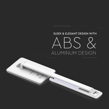 LED Настолна Лампа с безжично зарядно за GSM 4W 3 в 1 Сменяем Спектър Бяла Правоъгълна Основа SKU 218601 V-TAC