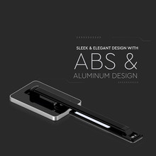 LED Настолна Лампа с безжично зарядно за GSM 7W 3 в 1 Сменяем Спектър Черна Правоъгълна Основа SKU 218602 V-TAC