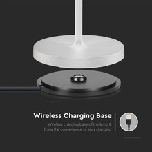 2W LED Настолна Лампа 4400mA Батерия Бяло Тяло IP54 3000K SKU 7651 V-TAC