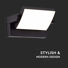 20W LED Wall Light Black Body 4000K IP65
