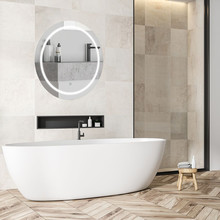 8W ЛЕД Огледало Кръг Тъч 600*35mm IP44 Anti Fog 3in1 + 17W Нагревател SKU 2140491 V-TAC