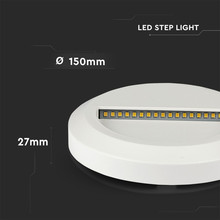 LED Осветление За Стъпала 2W 3000K Бяло Тяло Кръг SKU 211315 V-TAC