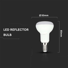 LED Крушка E14 6W 4000K SAMSUNG ЧИП R50 SKU 21139 V-TAC