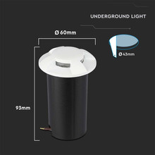 LED Осветление За Стъпала 1W 3000K Четирипосочно Бяло Тяло SKU 211469 V-TAC