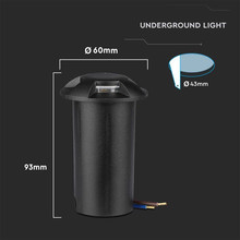 LED Осветление За Стъпала 1W 3000K Четирипосочно Черно Тяло SKU 211470 V-TAC