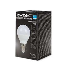 LED Крушка E14 5.5W 3000K SAMSUNG ЧИП P45 SKU 21168 V-TAC