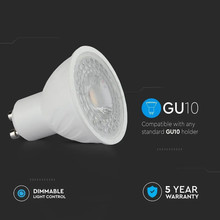 LED Spotlight SAMSUNG CHIP - GU10 6W  Ripple Plastic 38° Dimmable 4000K