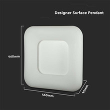 Плафон за таван 40W 3 в 1 Сменяем Спектър Димиращ Бял Квадрат SKU 213971 V-TAC