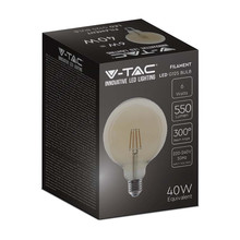 LED Крушка E27 4W 2200К Филамент G125 Амбър SKU 214473 V-TAC