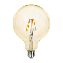LED Bulb - 4W  Filament E27 G125 Amber Glass 2200K