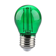 LED Крушка E27 2W Филамент G45 Зелена SKU 217411 V-TAC