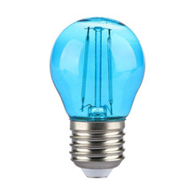 LED Крушка E27 2W Филамент G45 Синя SKU 217412 V-TAC