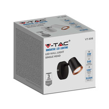 Аплик за стена 6W 3000К Спот Бяла SKU 218250 V-TAC