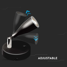 Аплик за стена с Ключ 4.5W 4000К Спот Черна SKU 218678 V-TAC