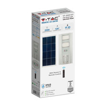 LED Улична Лампа със соларен панел 200W 6400К SKU 6756 V-TAC