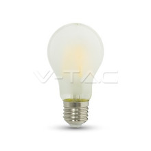 LED Крушка Е27 7W Filament A60 A++ Матирано Покритие 2700K SKU 7181 V-TAC