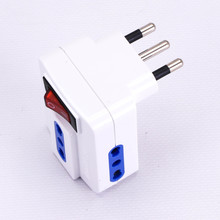 SKU 8831 16A-ADAPTOR PLUG WITH LIGHTED SWITCH-3 WAYS-WHITE с марка V-TAC