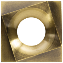 Ceiling downlight frame, square, satin brass, fixed, IP20