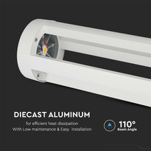 LED Стенна Лампа 10W 3000K 80см Бяло Тяло SKU 128325 V-TAC
