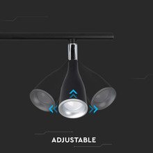 Аплик за стена 13.5W 3000К Троен Спот Черно Тяло SKU 218271 V-TAC