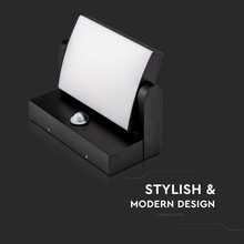 Аплик за стена със сензор 20W 3000К IP65 Черно Тяло SKU 2940 V-TAC