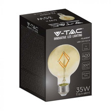 LED Bulb - 4W Filament E27 G80 Amber Cover 2200K