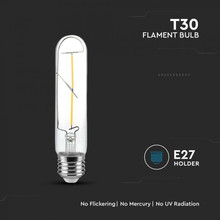 LED Крушка Е27 2W 1800К T30 Филамент SKU 217251 V-TAC
