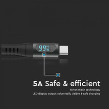 1М Кабел Тип C Към USB Черен SKU 7746 V-TAC